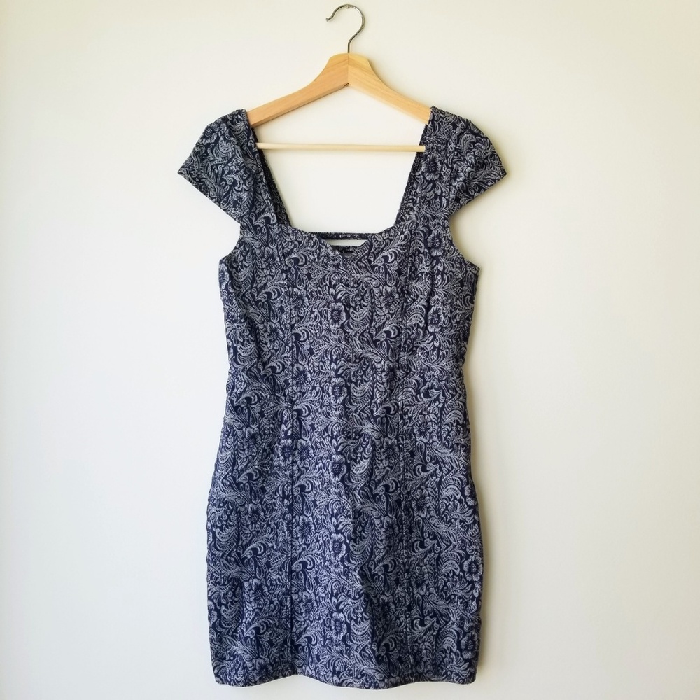 Free People Floral Brocade Strappy Bodycon Dress